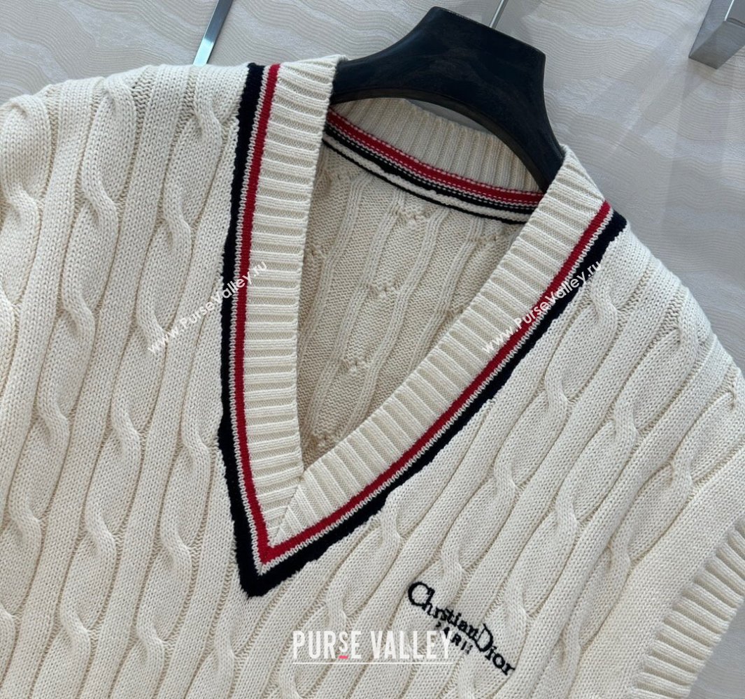 Dior Knit Vest White 2025042987 (QI-250429088)