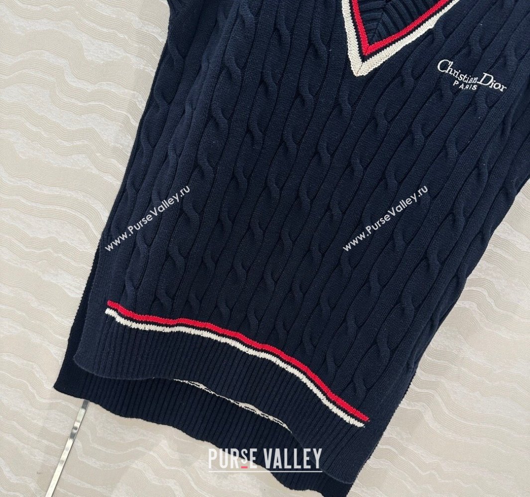 Dior Knit Vest Dark Blue 2025042987 (QI-250429087)