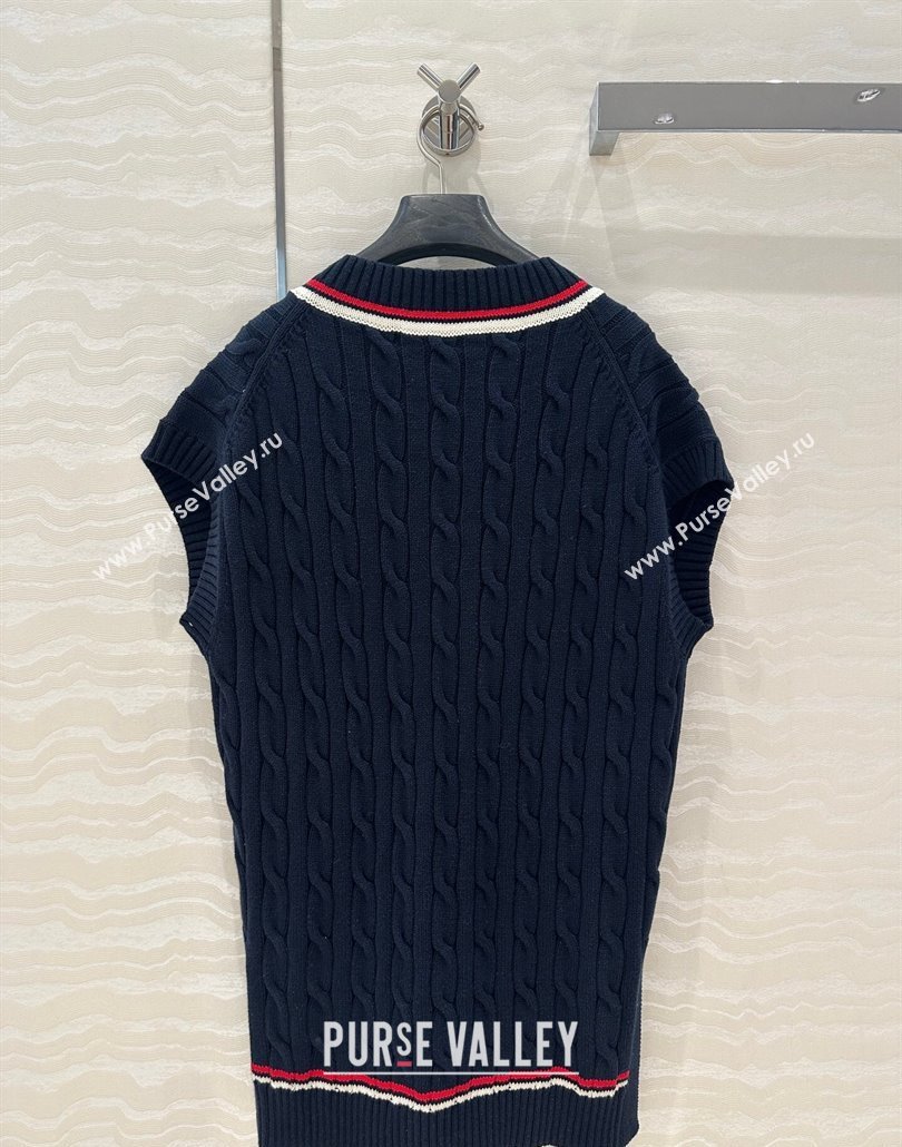 Dior Knit Vest Dark Blue 2025042987 (QI-250429087)