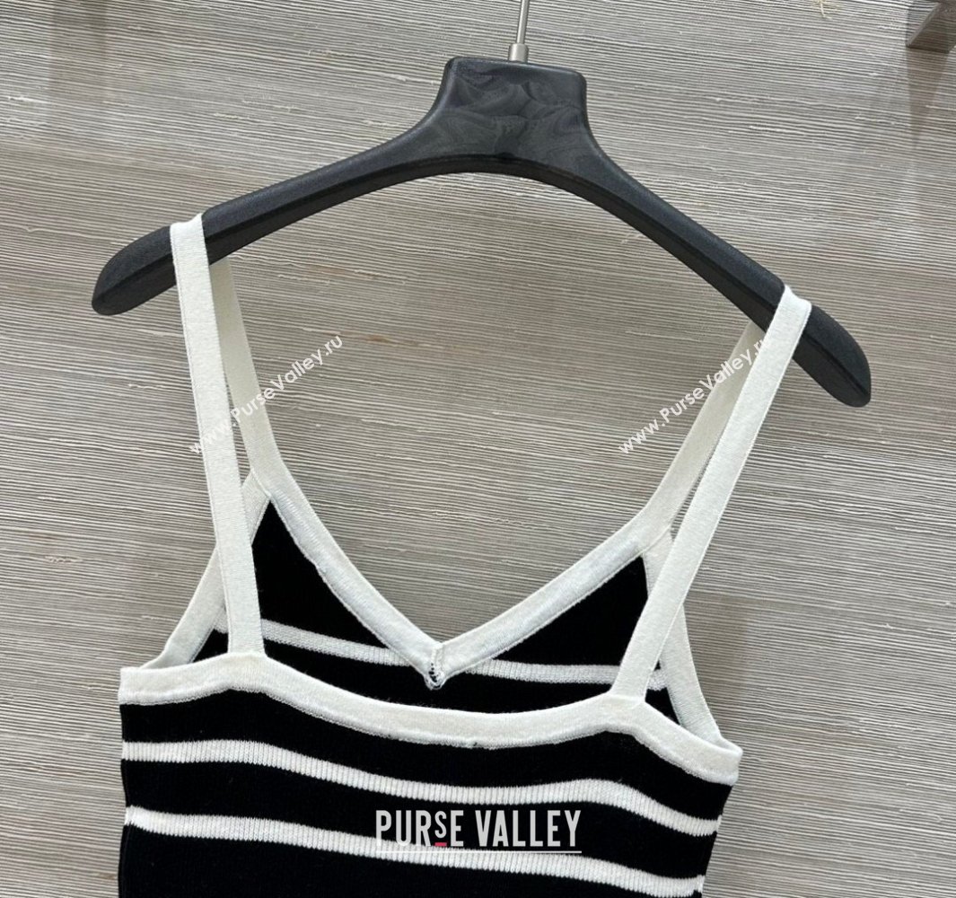 Chanel Wool Striped Vest Black 250430024 (QI-250430025)