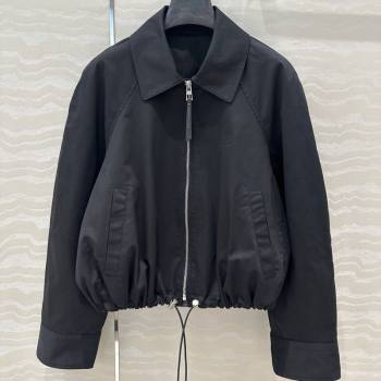 Loewe Cotton and Lambskin Jacket Black 250430009 (QI-250430010)