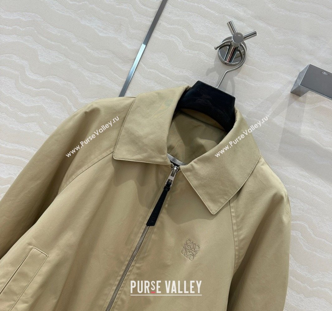 Loewe Cotton and Lambskin Jacket Beige 250430009 (QI-250430009)