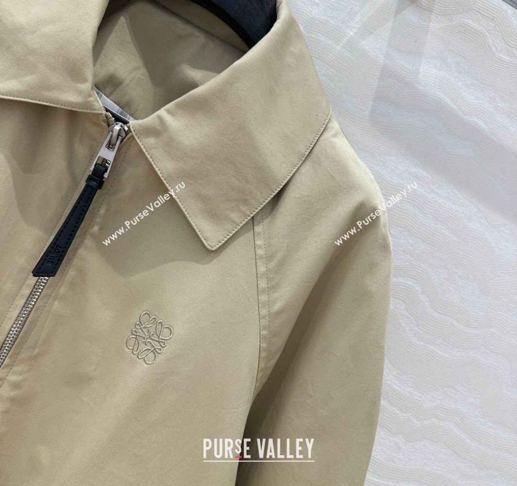 Loewe Cotton and Lambskin Jacket Beige 250430009 (QI-250430009)