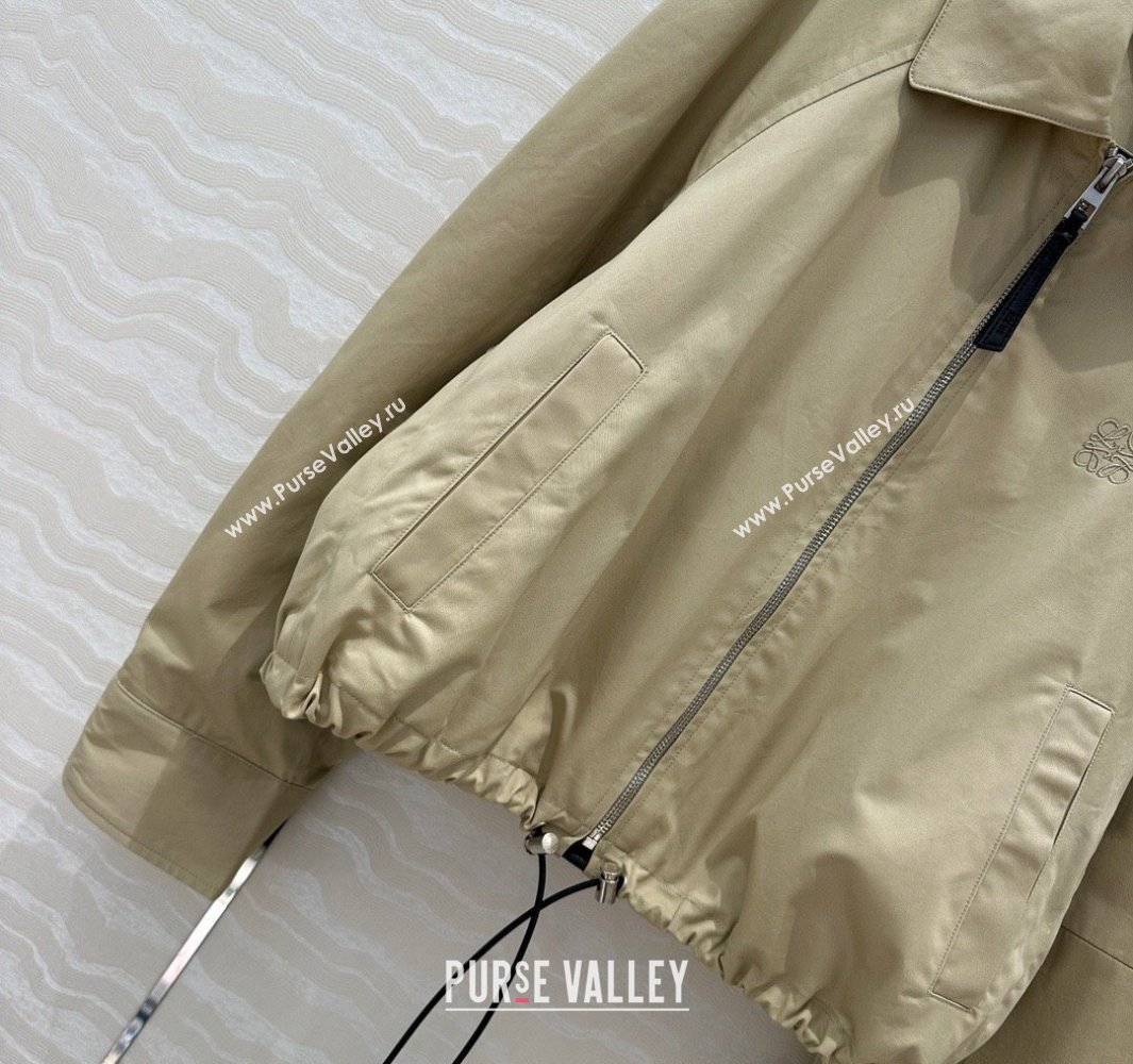 Loewe Cotton and Lambskin Jacket Beige 250430009 (QI-250430009)