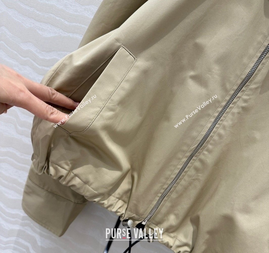 Loewe Cotton and Lambskin Jacket Beige 250430009 (QI-250430009)