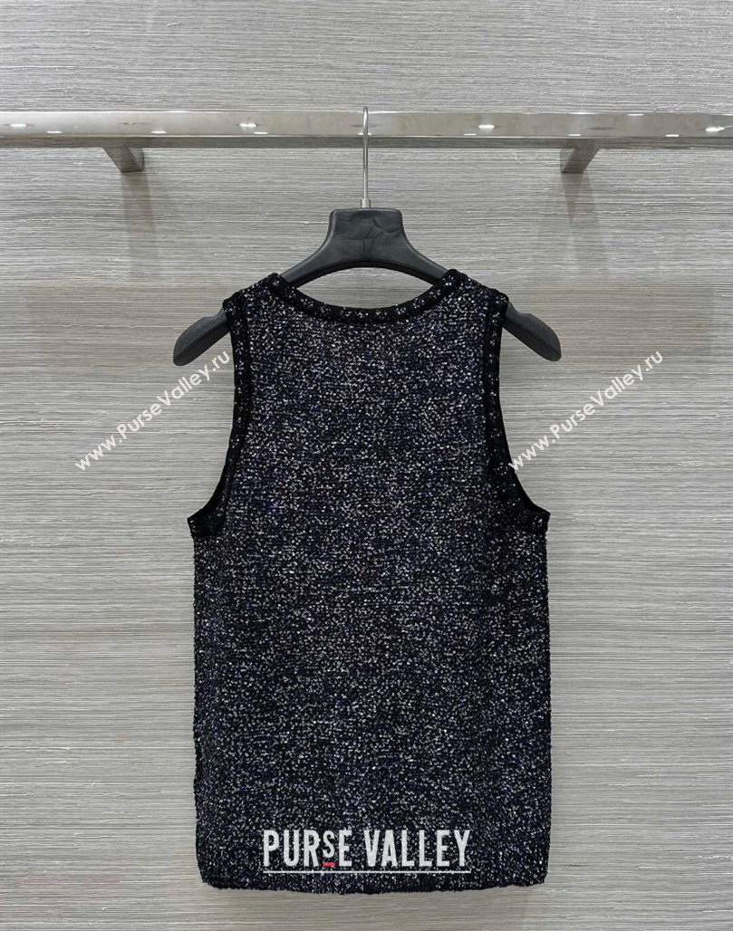 Chanel Sequins Vest Black 250430021 (QI-250430023)