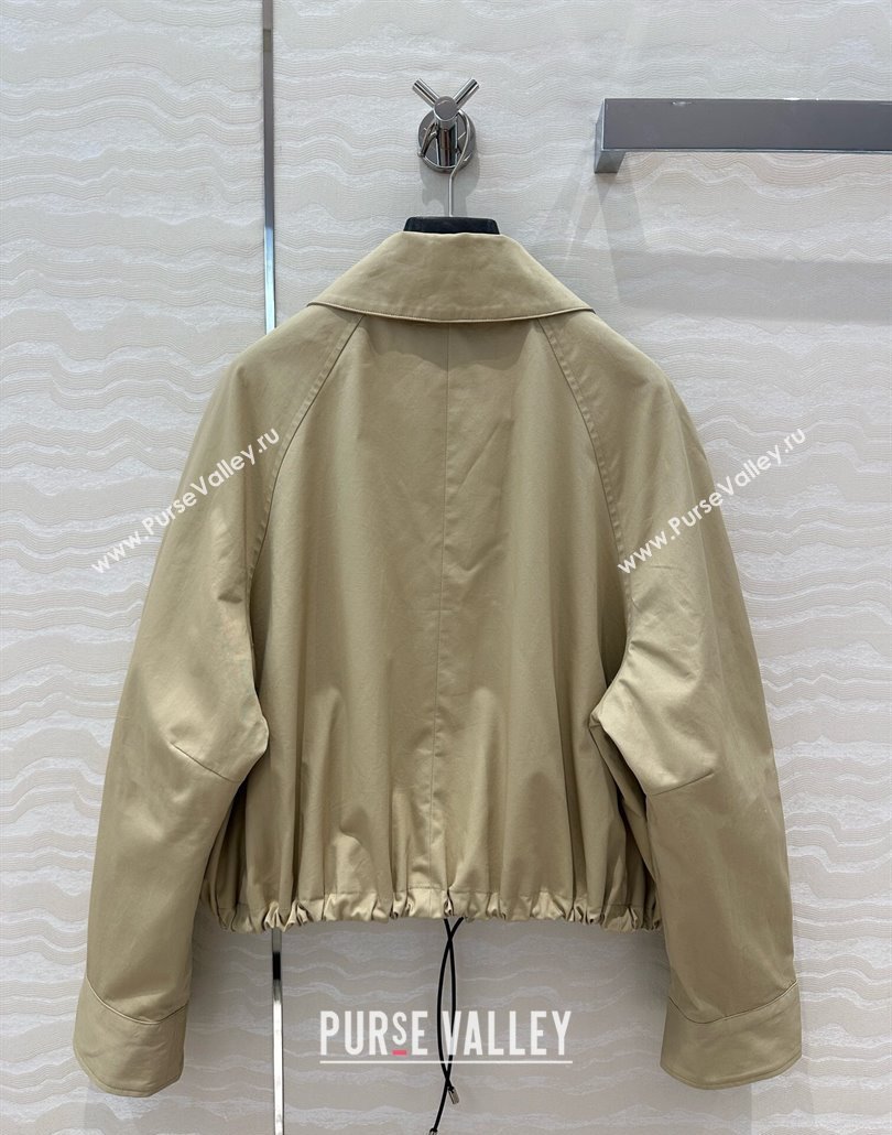 Loewe Cotton and Lambskin Jacket Beige 250430009 (QI-250430009)