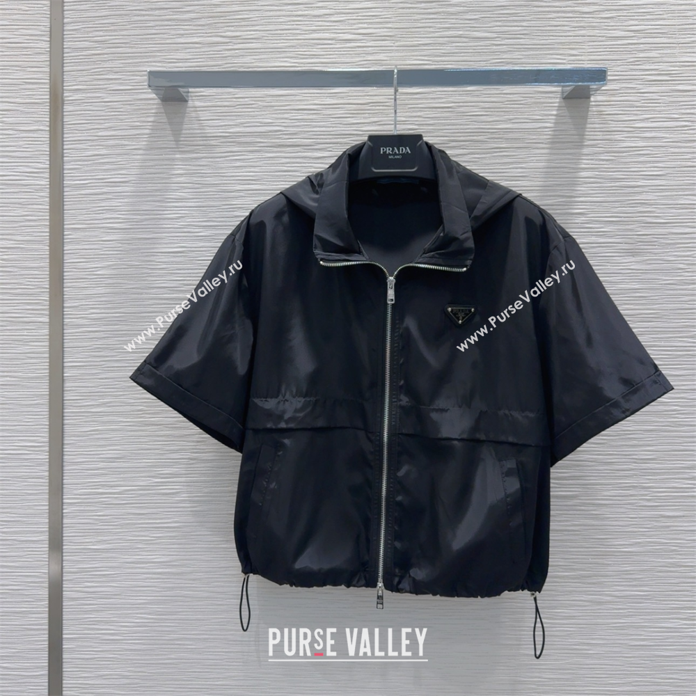 Prada Jacket and Shorts Set Black 2025 0515 (QI-250515074)