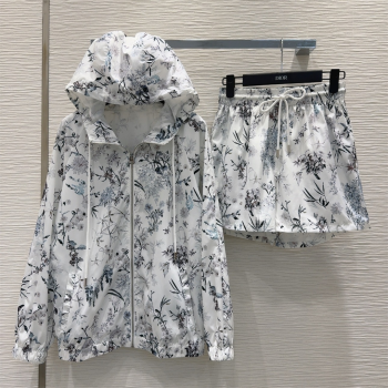 Dior Printed Jacket and Shorts Set White 2025 0515 (QI-250515073)