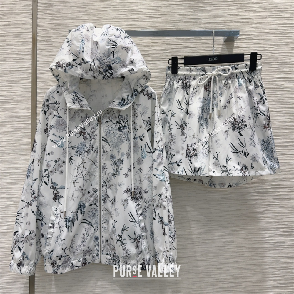 Dior Printed Jacket and Shorts Set White 2025 0515 (QI-250515073)
