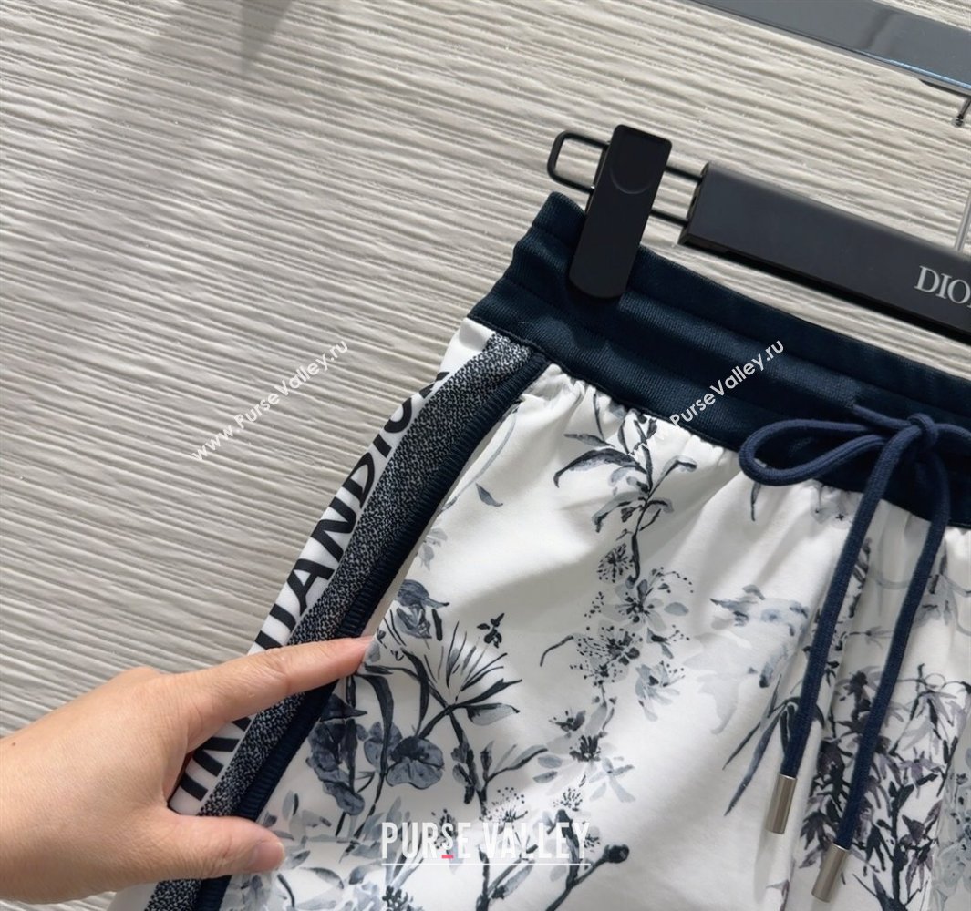 Dior Printed Jacket and Shorts Set White 2025 0515 (QI-250515079)