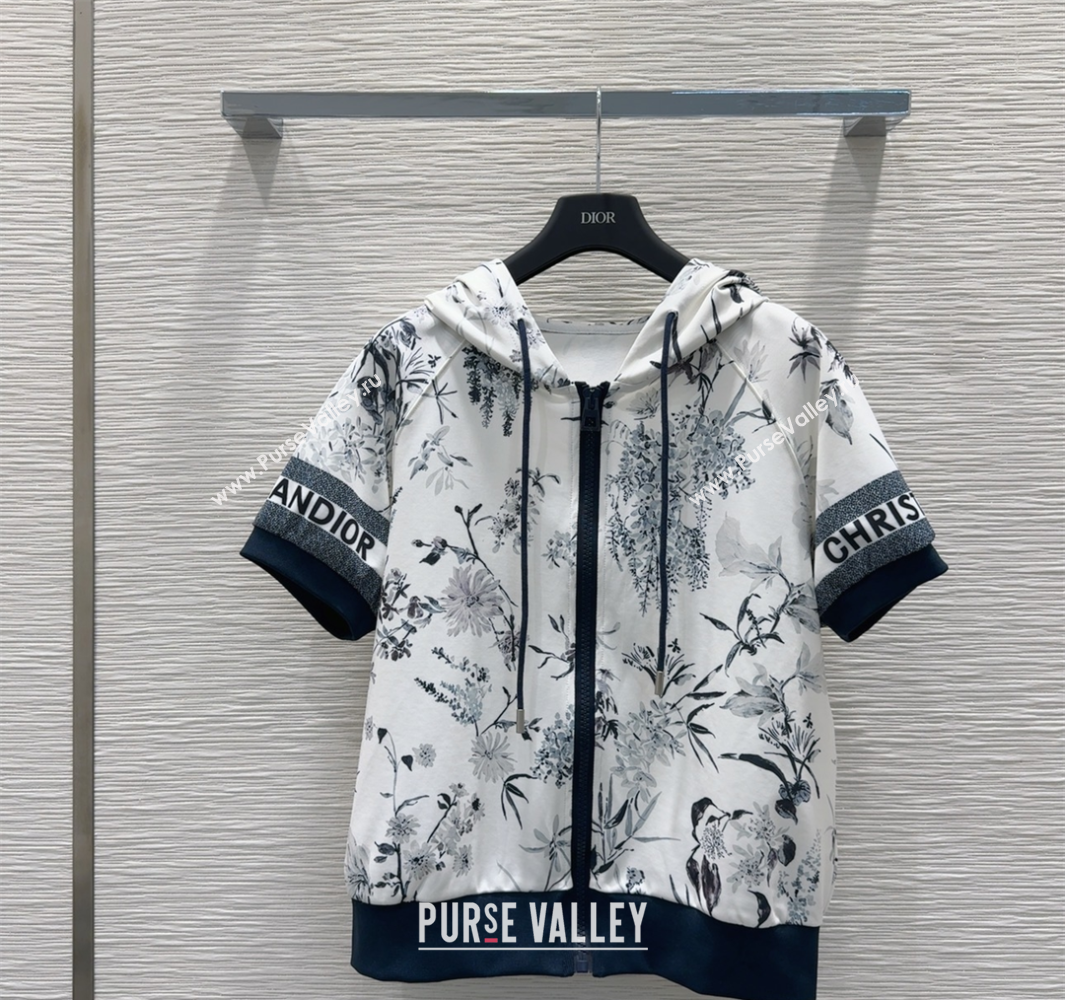 Dior Printed Jacket and Shorts Set White 2025 0515 (QI-250515079)