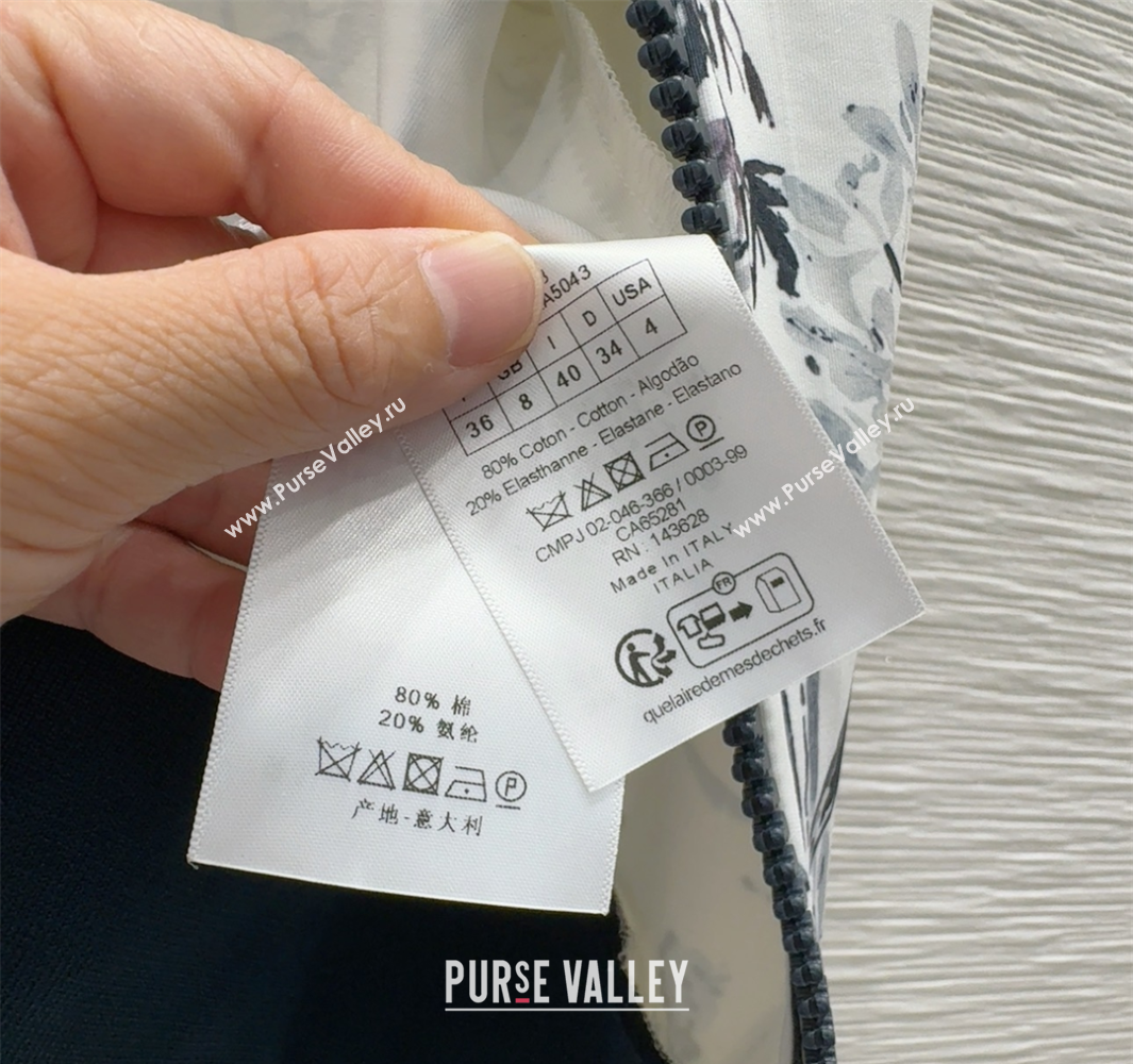 Dior Printed Jacket and Shorts Set White 2025 0515 (QI-250515079)