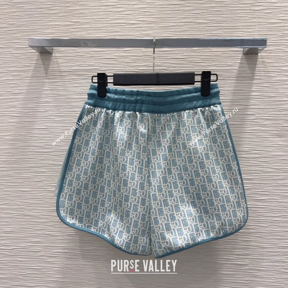 Dior Oblique Jacket and Shorts Set Blue 2025 0515 (QI-250515077)