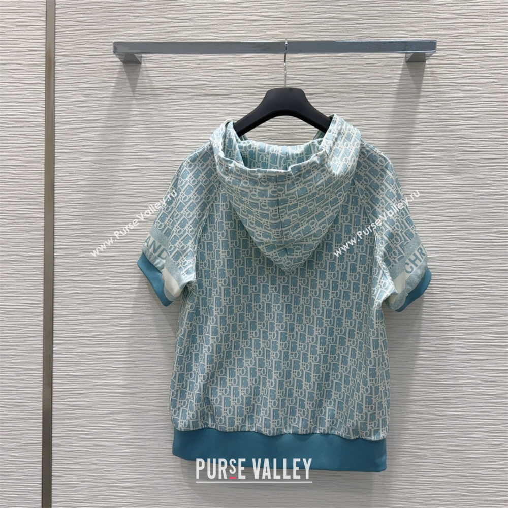 Dior Oblique Jacket and Shorts Set Blue 2025 0515 (QI-250515077)