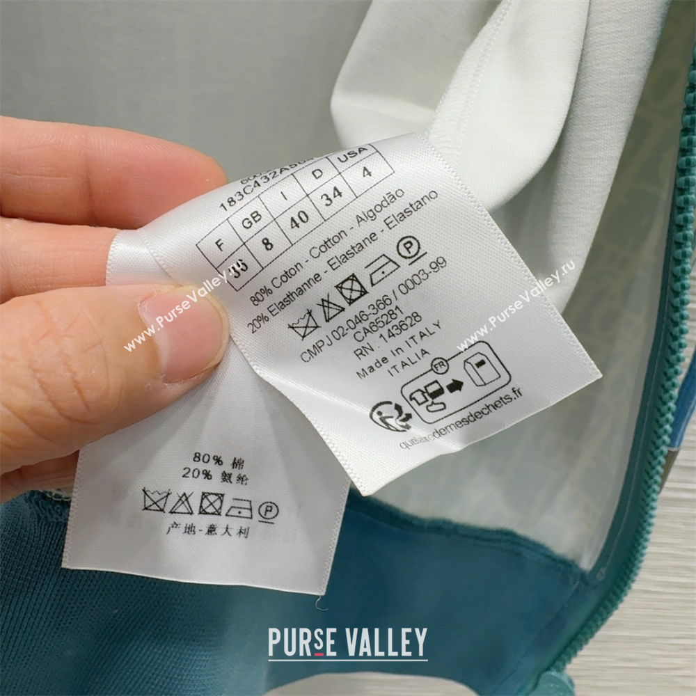 Dior Oblique Jacket and Shorts Set Blue 2025 0515 (QI-250515077)
