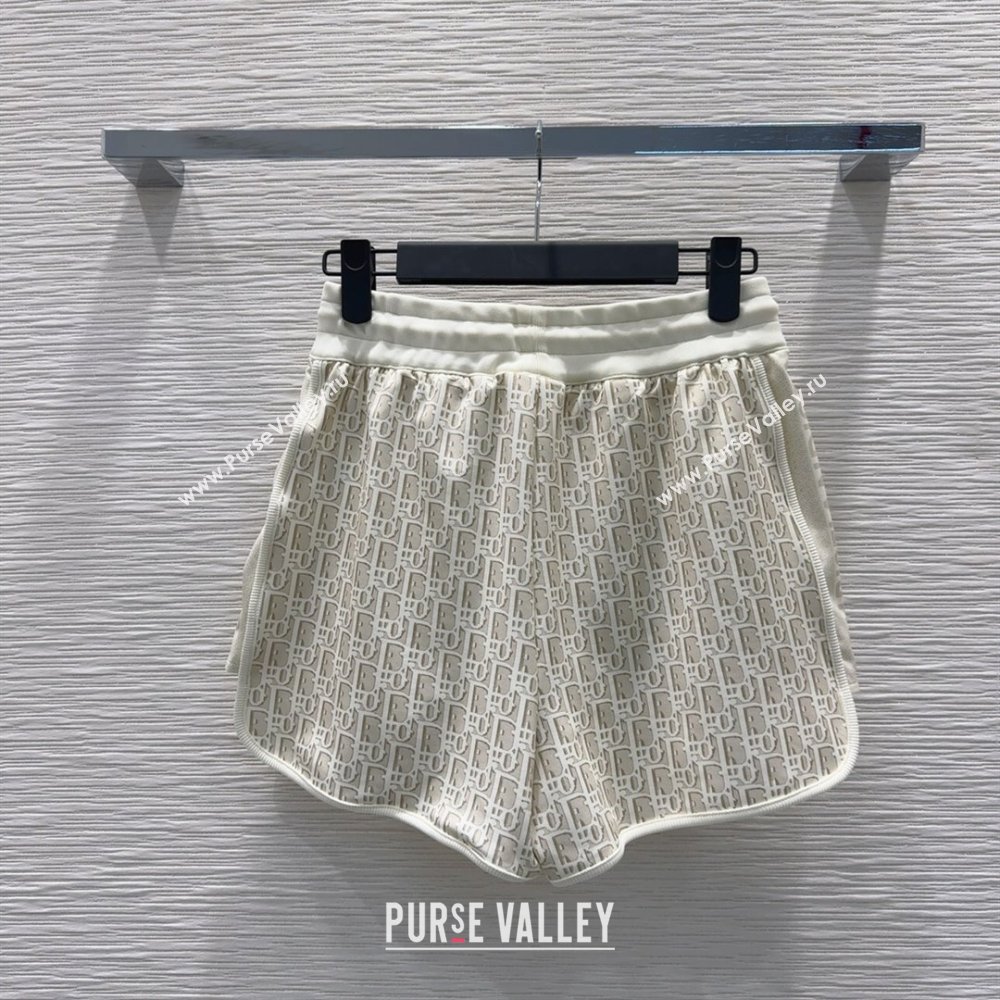 Dior Oblique Jacket and Shorts Set Beige 2025 0515 (QI-250515078)