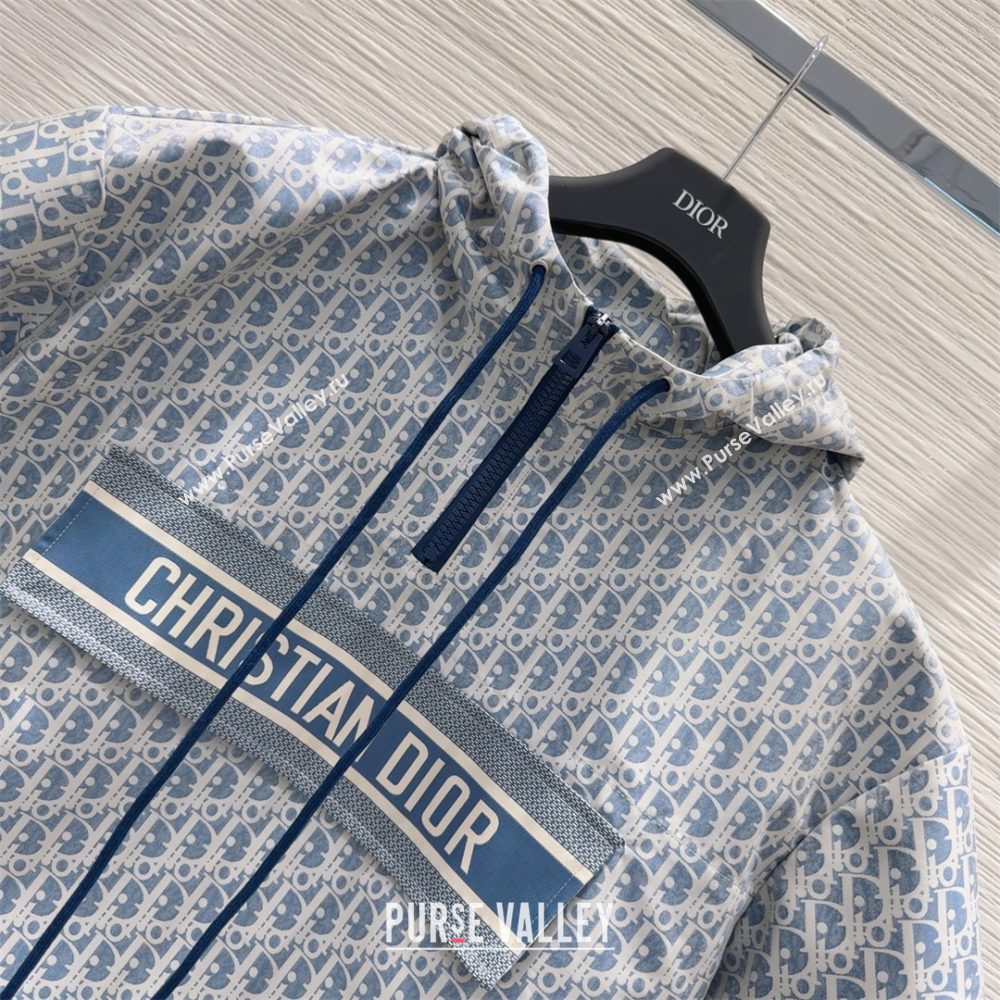 Dior Oblique Blouse Top Blue 2025 0515 (QI-250515084)