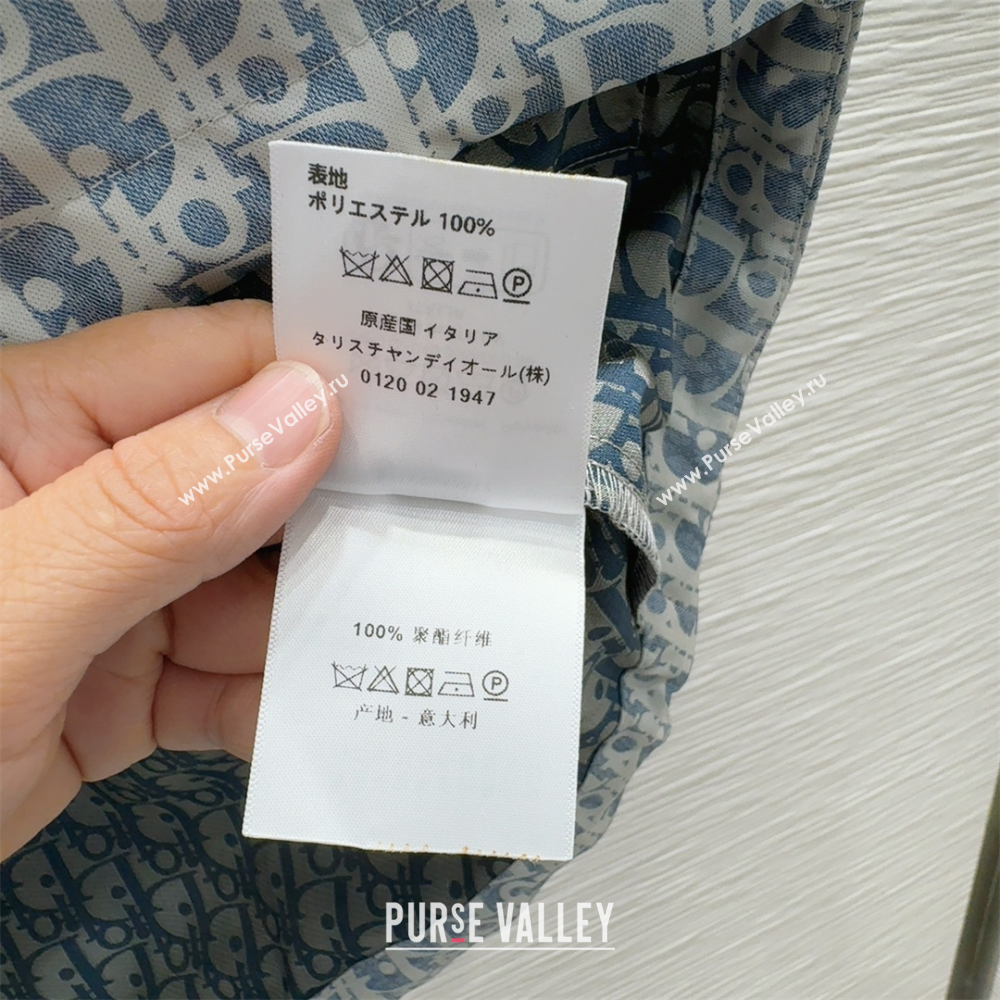 Dior Oblique Blouse Top Blue 2025 0515 (QI-250515084)