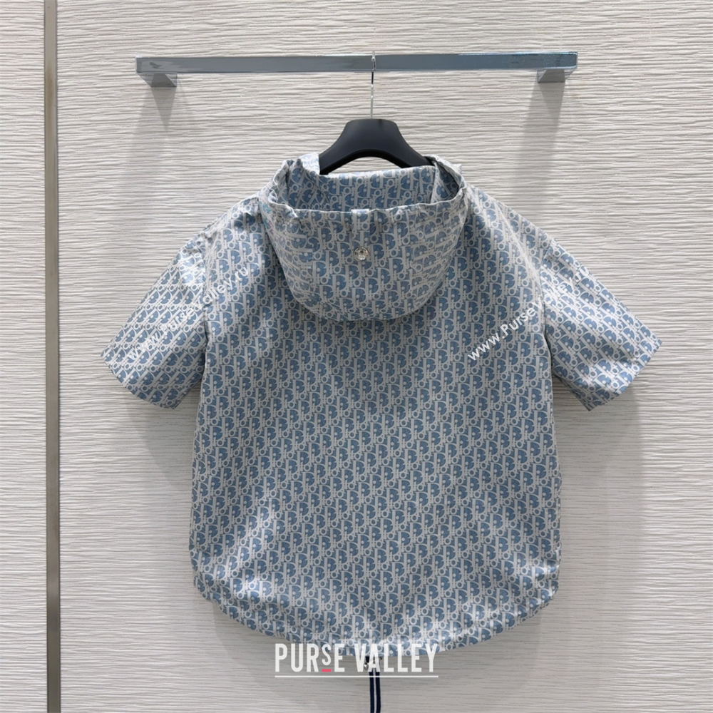 Dior Oblique Blouse Top Blue 2025 0515 (QI-250515084)