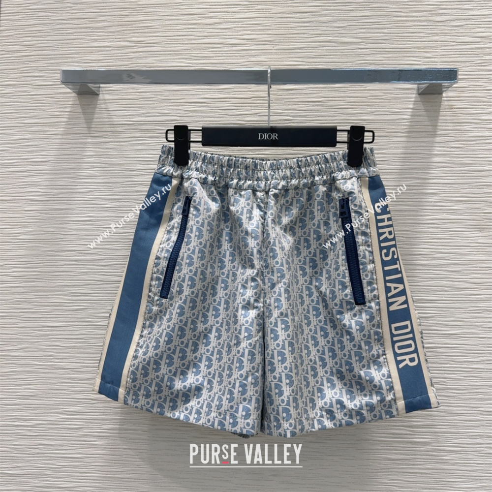 Dior Oblique Shorts Blue 2025 0515 (QI-250515083)