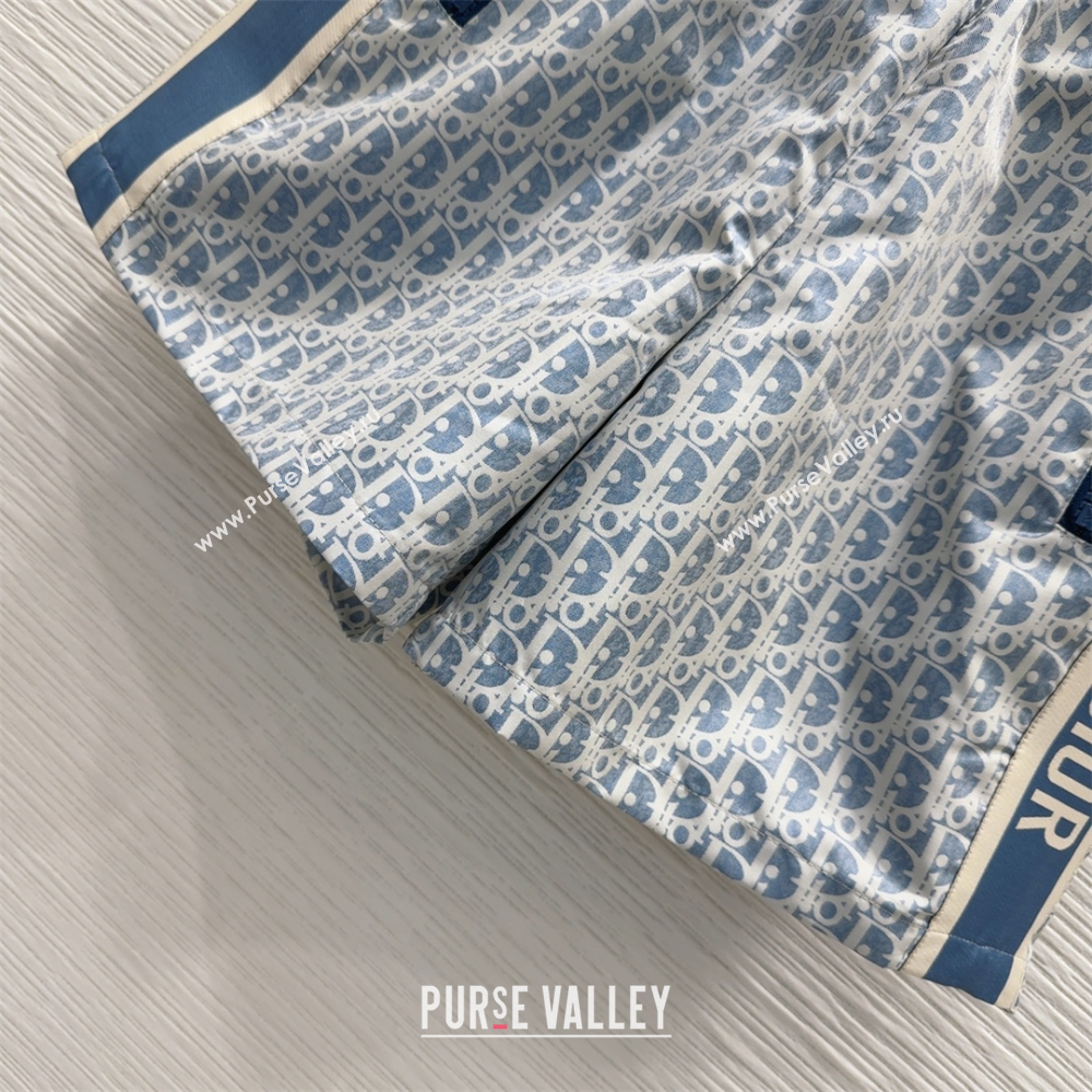 Dior Oblique Shorts Blue 2025 0515 (QI-250515083)