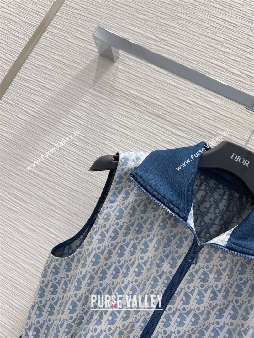 Dior Oblique Dress Blue 2025 0515 (QI-250515082)