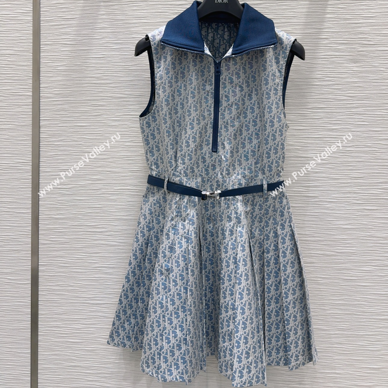 Dior Oblique Dress Blue 2025 0515 (QI-250515082)