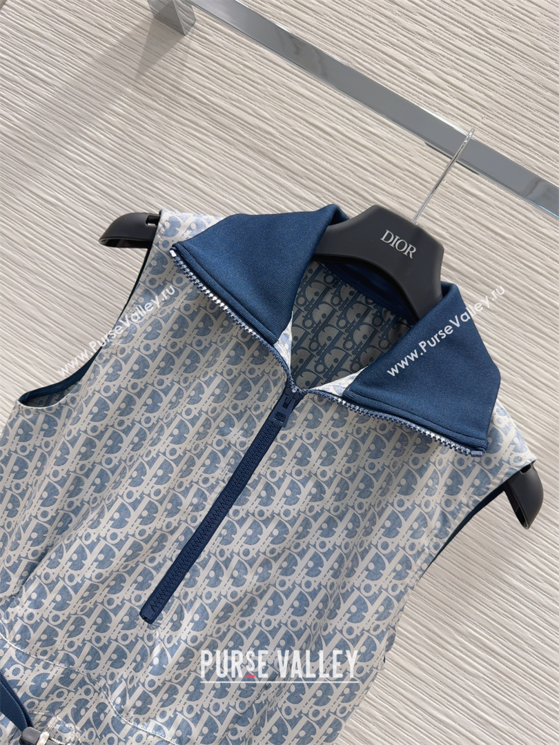 Dior Oblique Dress Blue 2025 0515 (QI-250515082)