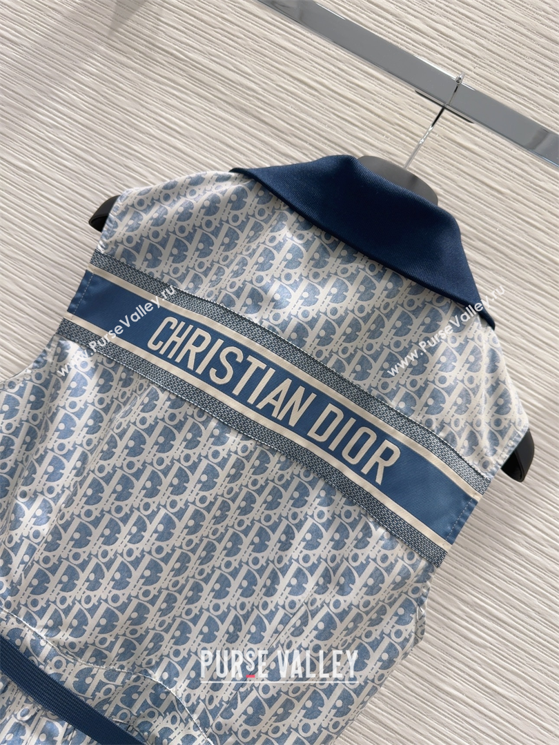 Dior Oblique Dress Blue 2025 0515 (QI-250515082)