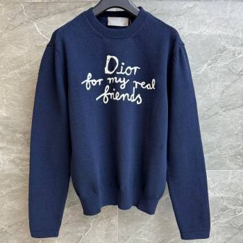 Dior Cotton Sweatshirt Navy Blue 2025 0515 (QI-250515064)