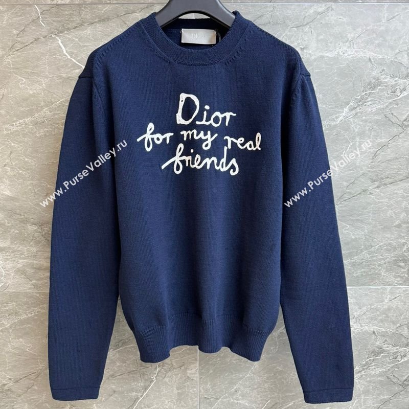 Dior Cotton Sweatshirt Navy Blue 2025 0515 (QI-250515064)