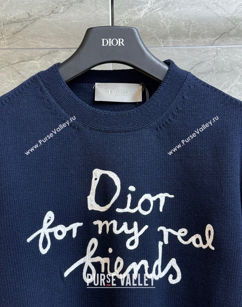 Dior Cotton Sweatshirt Navy Blue 2025 0515 (QI-250515064)