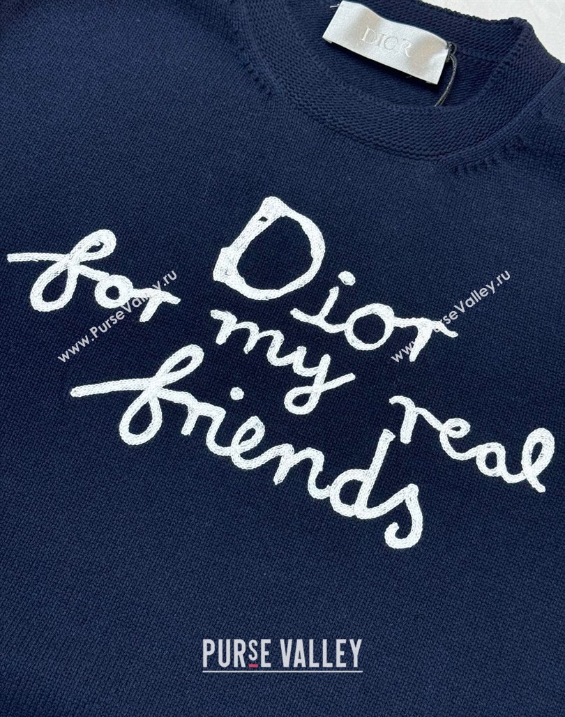 Dior Cotton Sweatshirt Navy Blue 2025 0515 (QI-250515064)