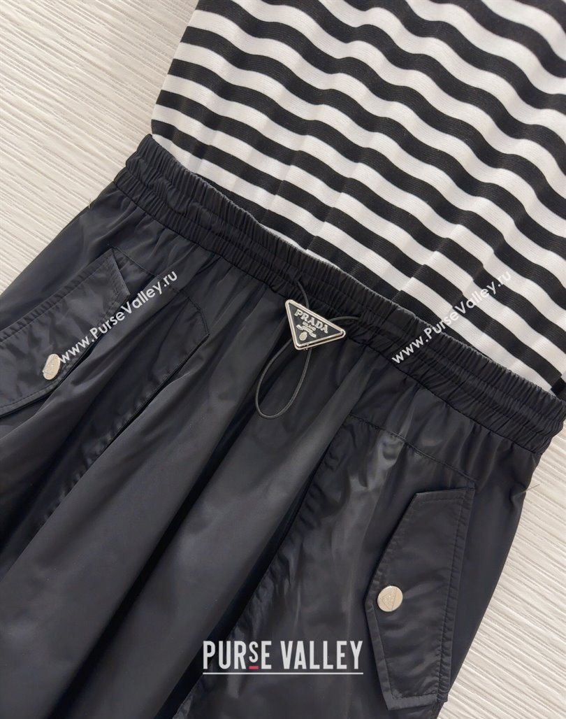 Prada Patchwork Dress Black 20250527029 (QI-250527064)