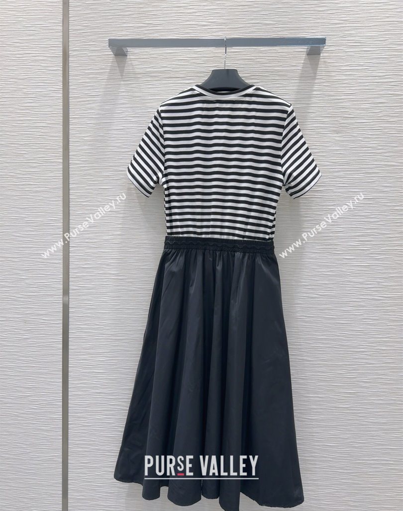 Prada Patchwork Dress Black 20250527029 (QI-250527064)