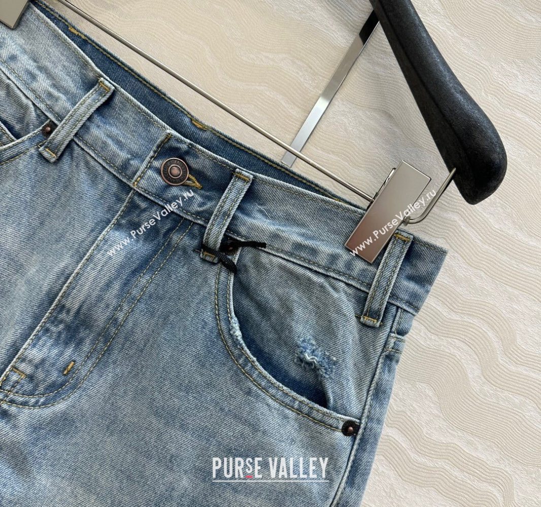 Celine Blue Denim Shorts 20250527023 (QI-250527048)