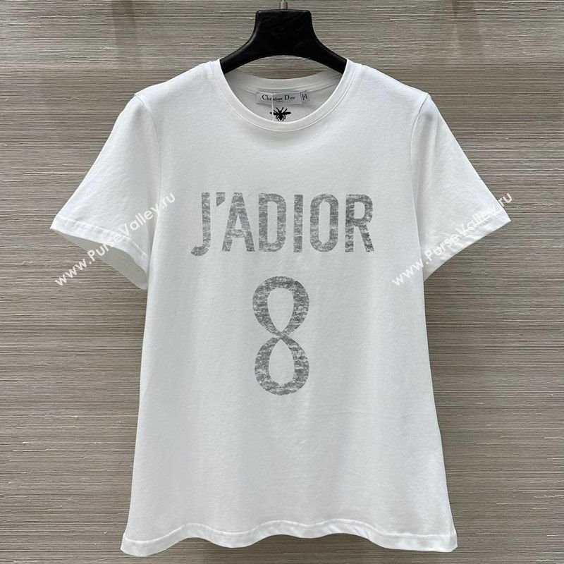 Dior 8 Cotton T-Shirt White 2025 0704 (QI-250704029)