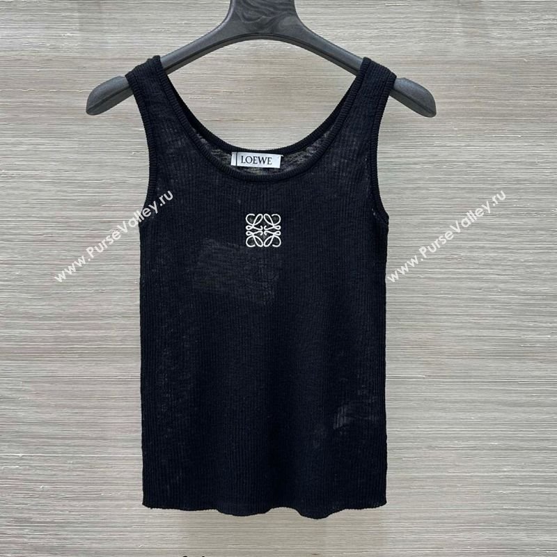 Loewe Linen Blend Vest Black 2025 0704 (QI-250704063)