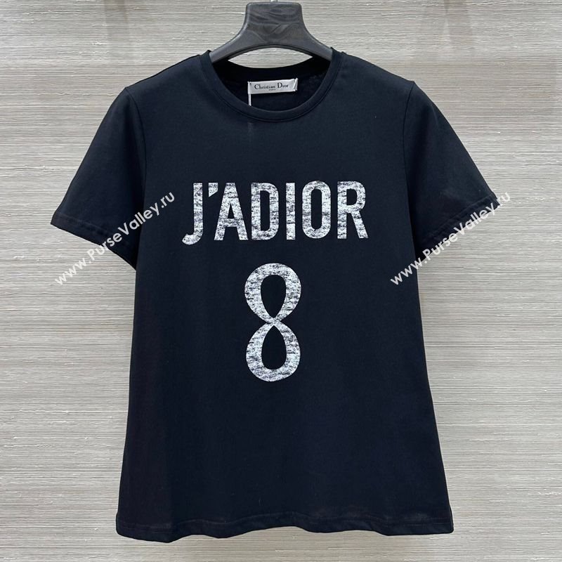 Dior 8 Cotton T-Shirt Black 2025 0704 (QI-250704030)