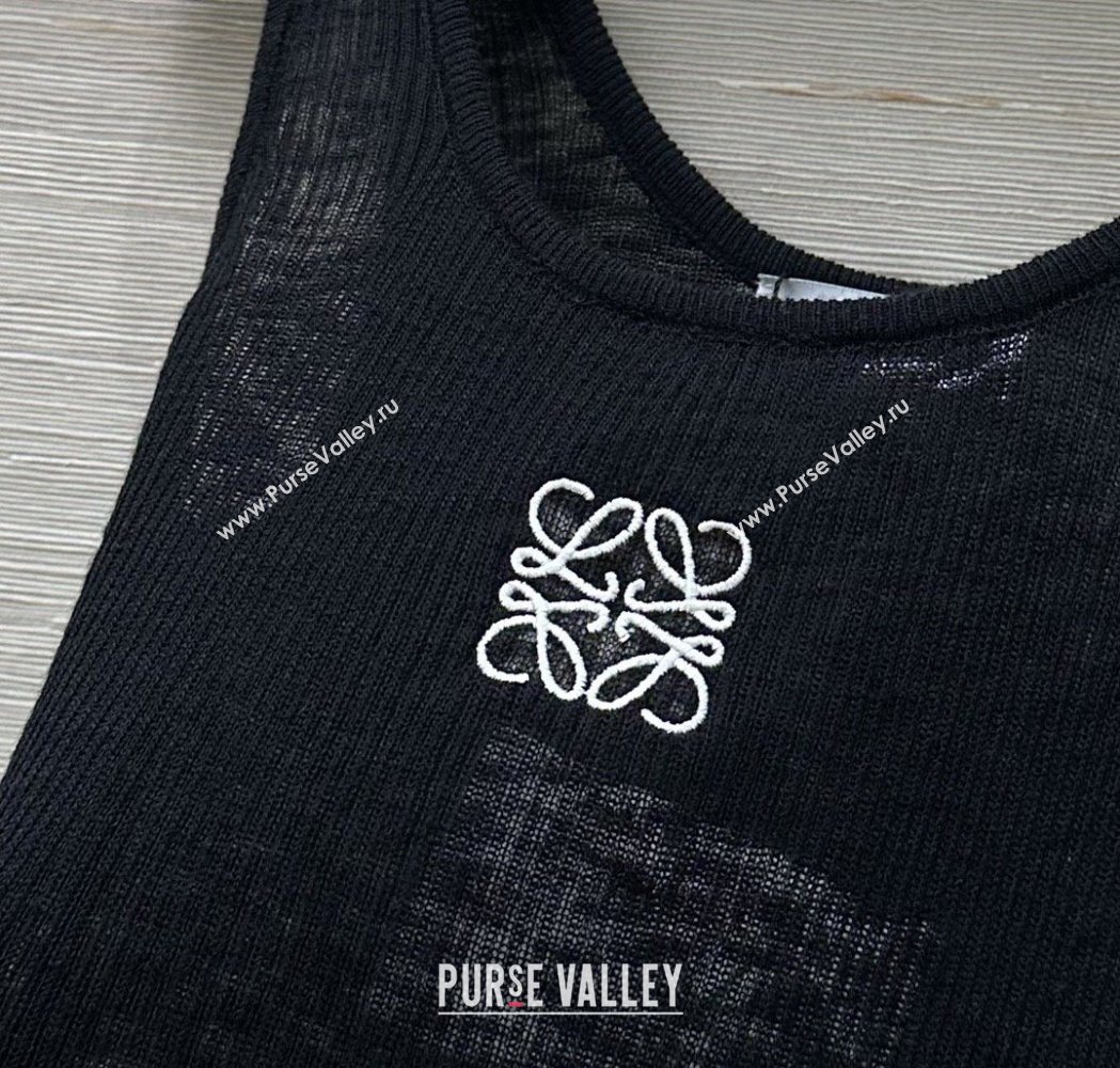 Loewe Linen Blend Vest Black 2025 0704 (QI-250704063)