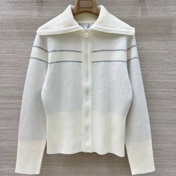 Dior Wool Knit Reversible Jacket White 2025 0704 (QI-250704024)