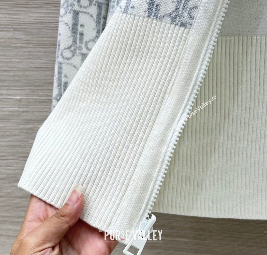 Dior Wool Knit Reversible Jacket White 2025 0704 (QI-250704024)