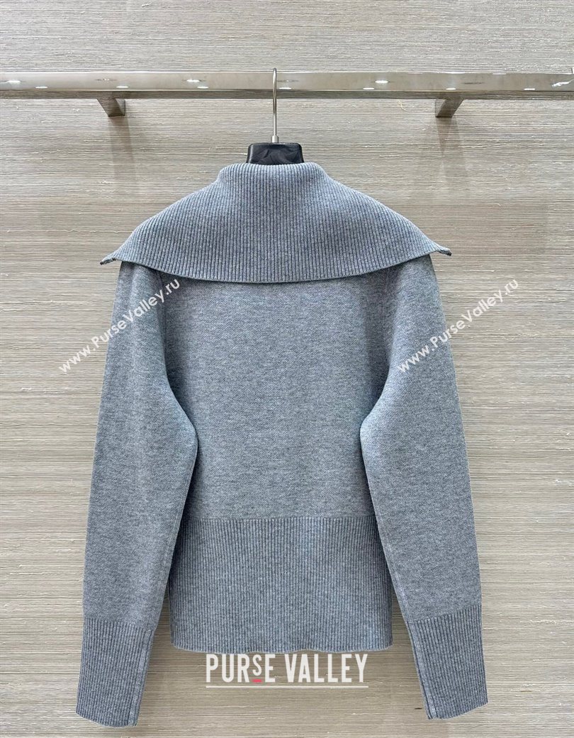 Dior Wool Knit Reversible Jacket Grey 2025 0704 (QI-250704025)