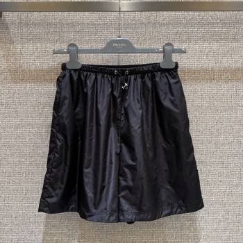 Prada Nylon and Cotton Reversible Shorts Black 2025 0728 (QI-250728024)