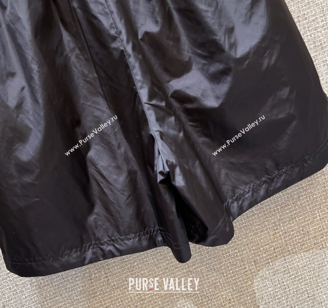 Prada Nylon and Cotton Reversible Shorts Black 2025 0728 (QI-250728024)