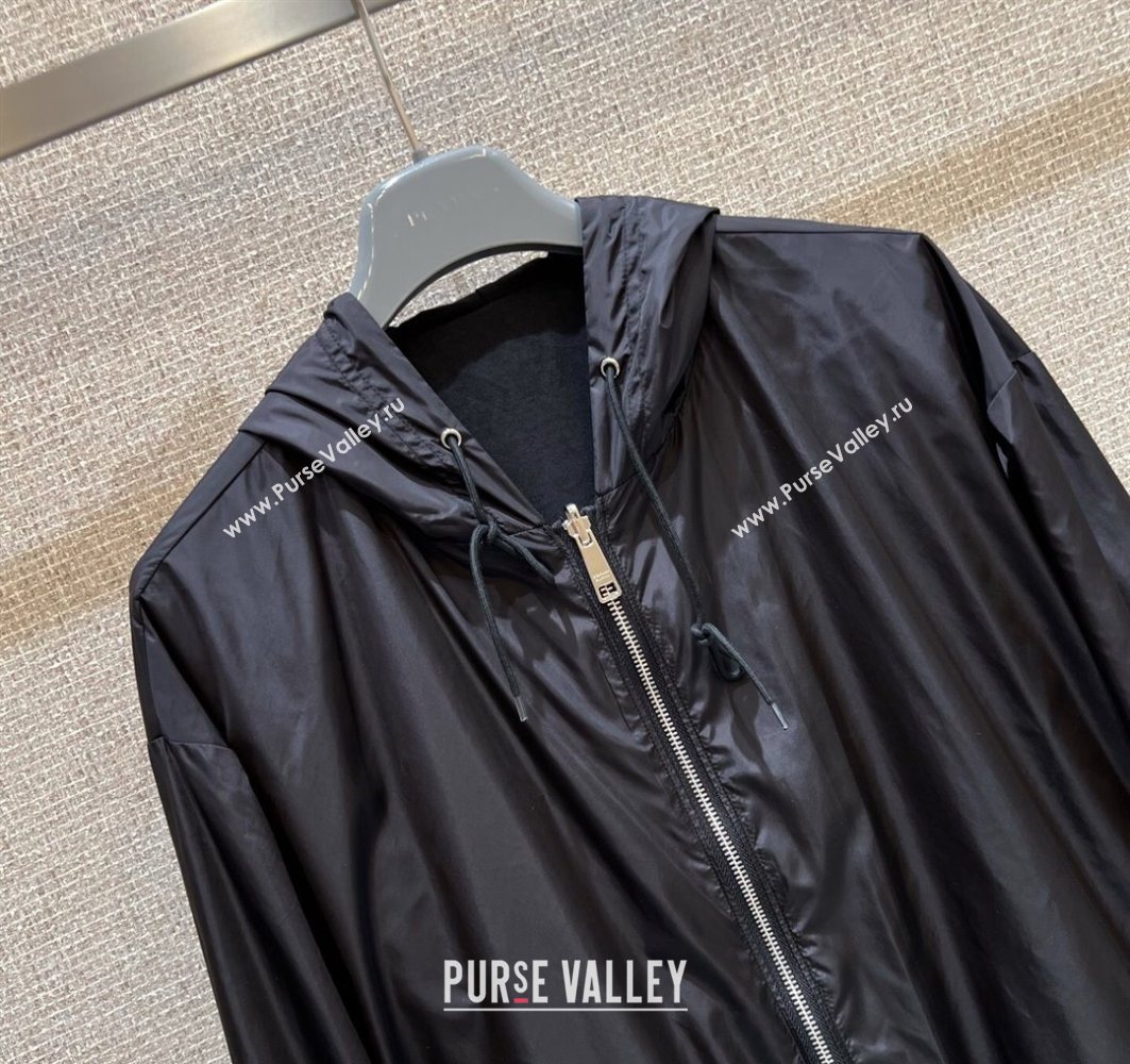 Prada Nylon and Cotton Reversible Jacket Black 2025 0728 (QI-250728025)