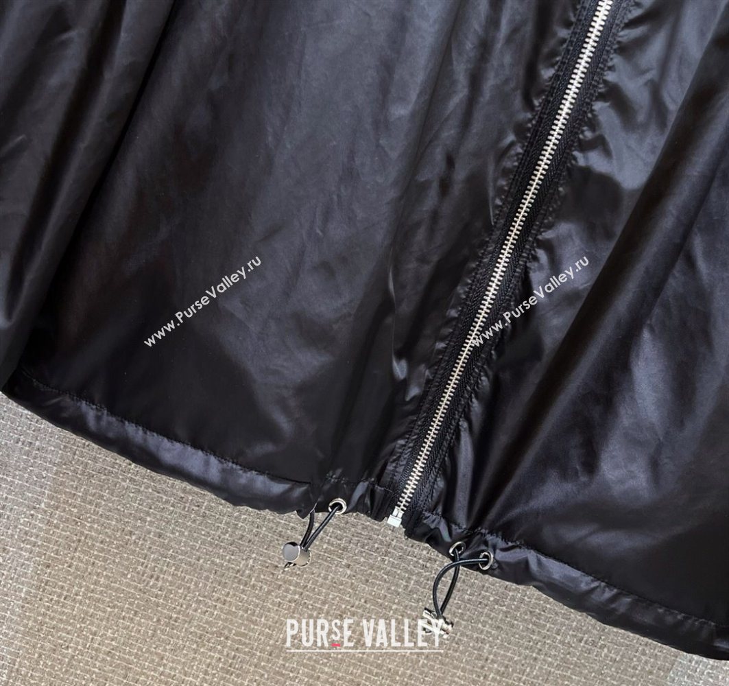 Prada Nylon and Cotton Reversible Jacket Black 2025 0728 (QI-250728025)