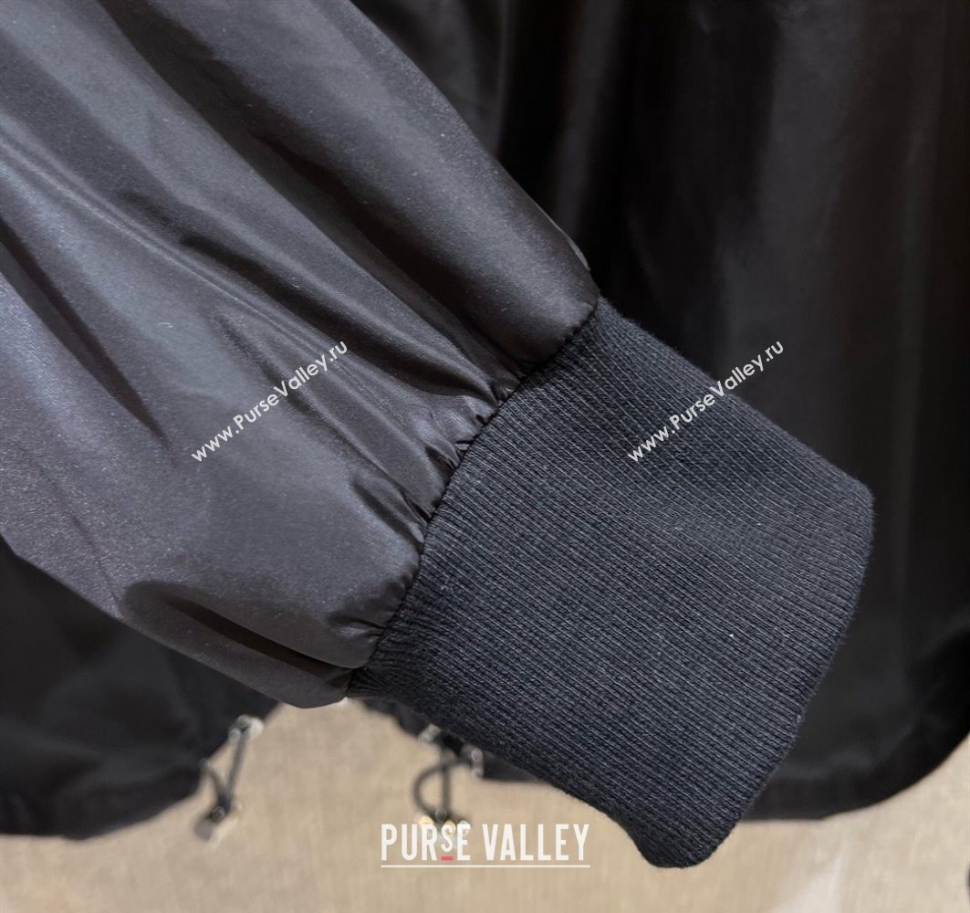 Prada Nylon and Cotton Reversible Jacket Black 2025 0728 (QI-250728025)