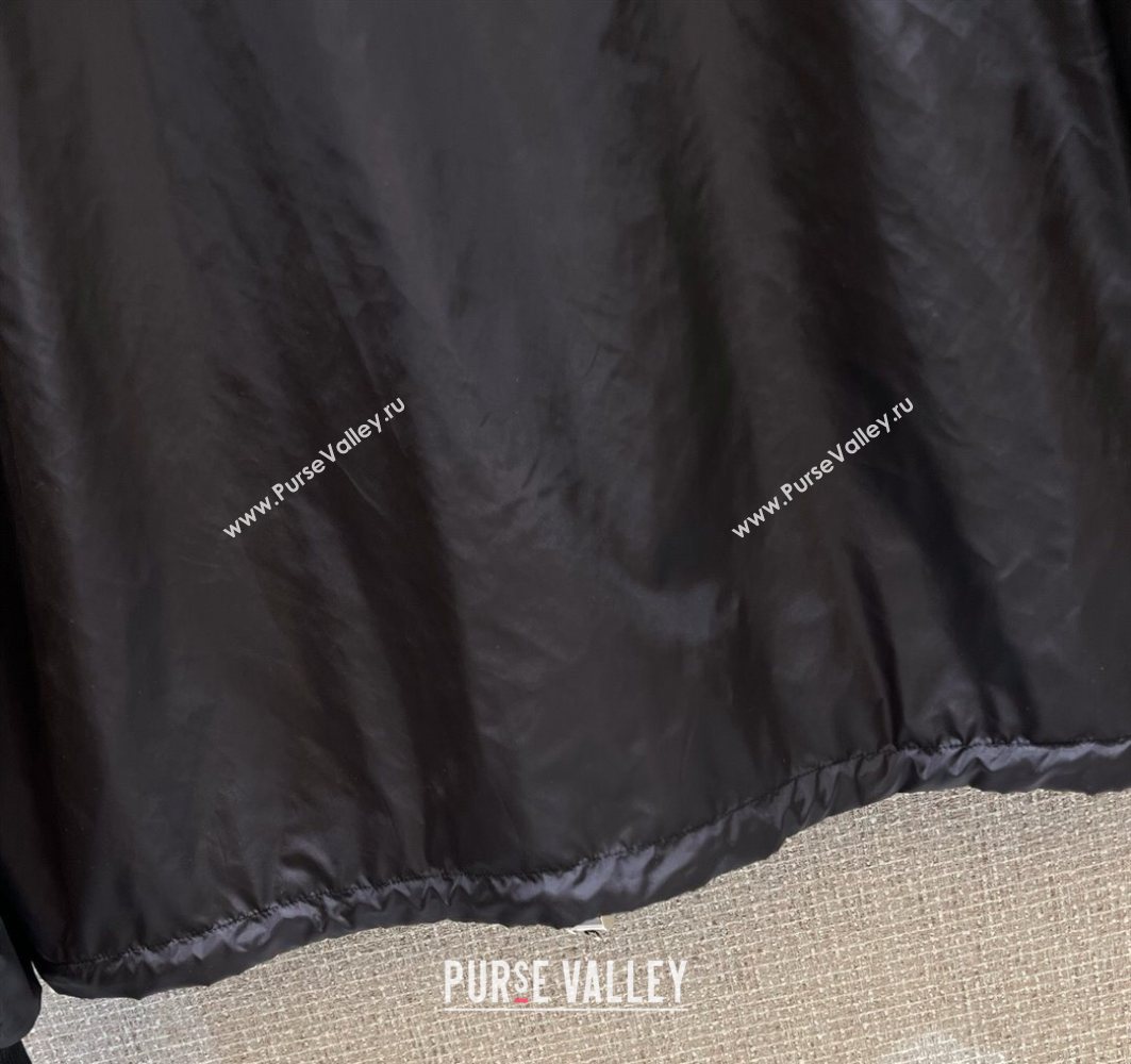 Prada Nylon and Cotton Reversible Jacket Black 2025 0728 (QI-250728025)